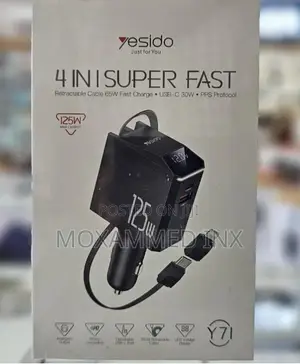 Y71 Yesido 4in1 Super Fast Car Charger 125watts
