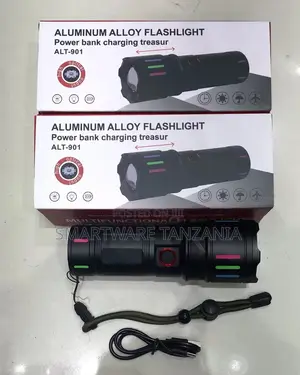 Aluminum Alloy Flashlight Power Bank Charging Treasure