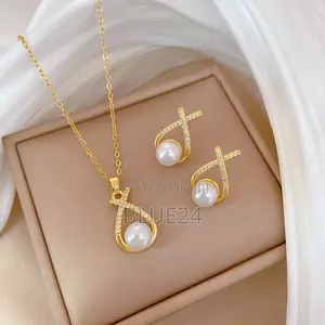 Classic Personality Stainless Steel Micro-inlaid Pearl