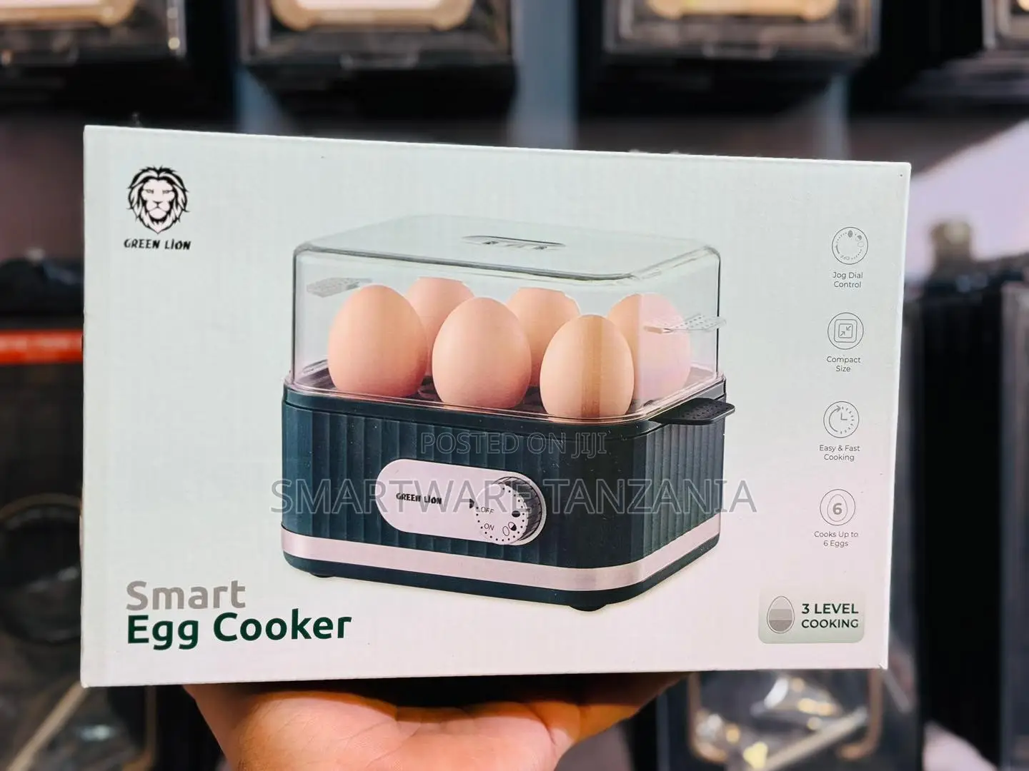 Green Lion Smart Egg Cooker: Fast 6-egg Capacity 3 Cook Modes