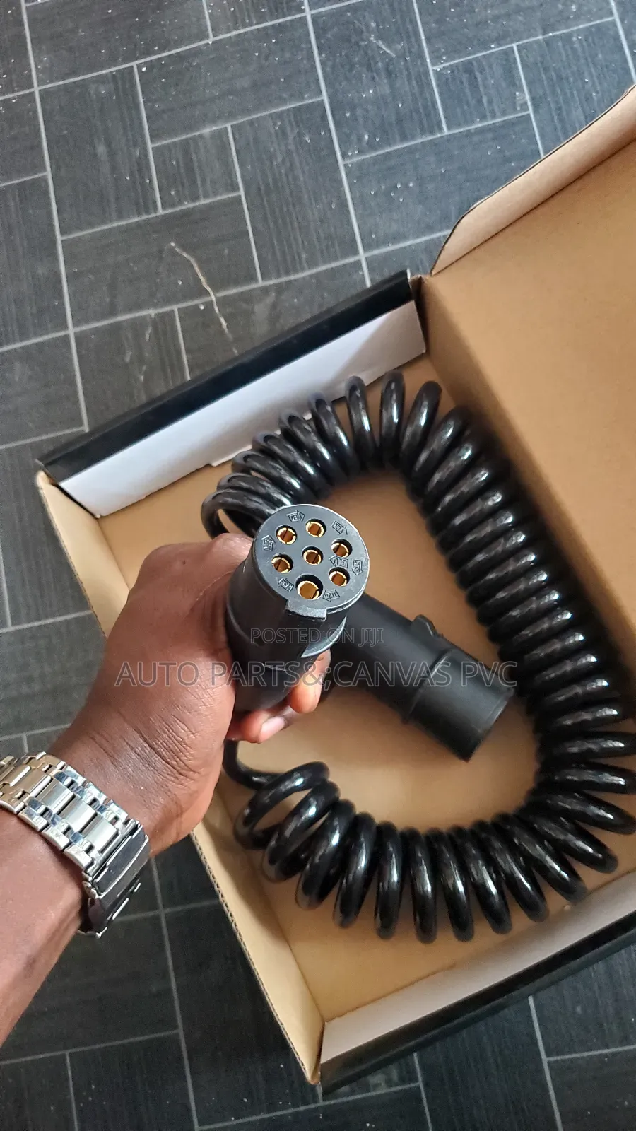 Truck Trailer 7-Pin Spiral Connector Cable
