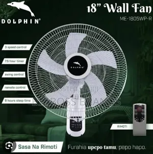 Dolphin Remote Wall Fan 1805 Size 18