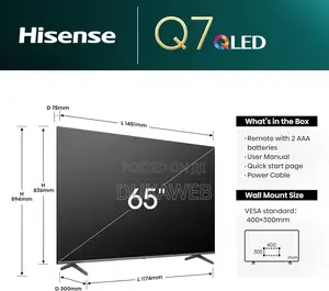 Hisense 65" Q7 Series Uled Quantum Tv - 144hz Gaming Dolby Atmos