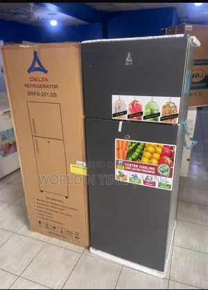 Delta Double-Door Defrost Refrigerator 201 L Inox – DRFN-251.i