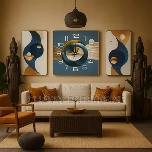 3 PCS Clock
Marble Material (20*40/ 40*40/ 20*40)Cm for Home or Office