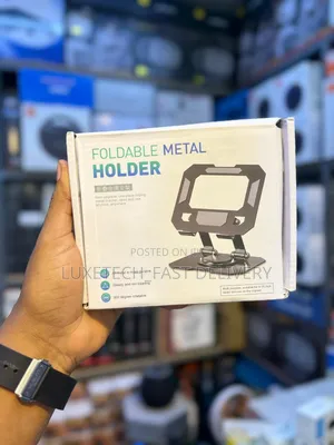 Foldable Metal Holder for Laptops, Tablets With 360° Rotatable Base