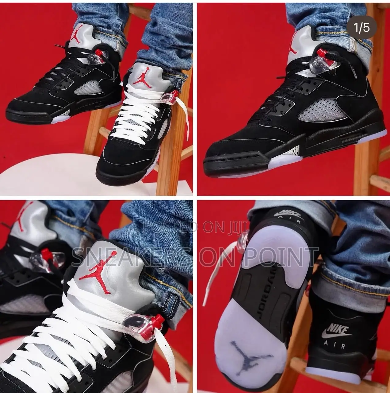 Nike Air Jordan 5 Retro Og “Black Metallic Reimagined “ Shoes