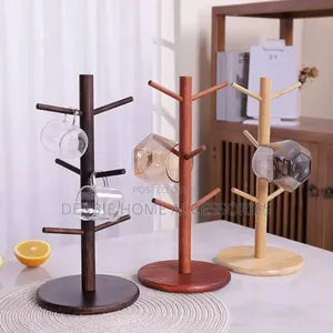 Wooden Mug Holder (Stendi Ya Vikombe Tu. Bila Vikombe)