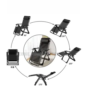 Black Zero-Gravity Recliner Chair With a Steel Frame