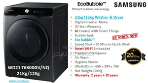 Washing Machine Samsung Wd21 Kg 21
Wash and Dryer