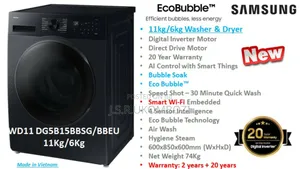 Washing Machine Samsung Wd11 Kg 11
Wash and Dry