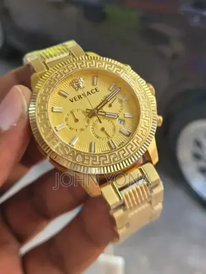 Versace Greca Action Chronograph Men's Watch With a Gold Ion-Plated