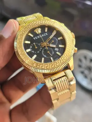 Versace Greca Action Chronograph Men's Watch With a Gold Ion-Plated
