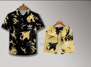 Casual Short-Sleeved Pants Suits Summer Beach Vacation Style 2pcs Set.