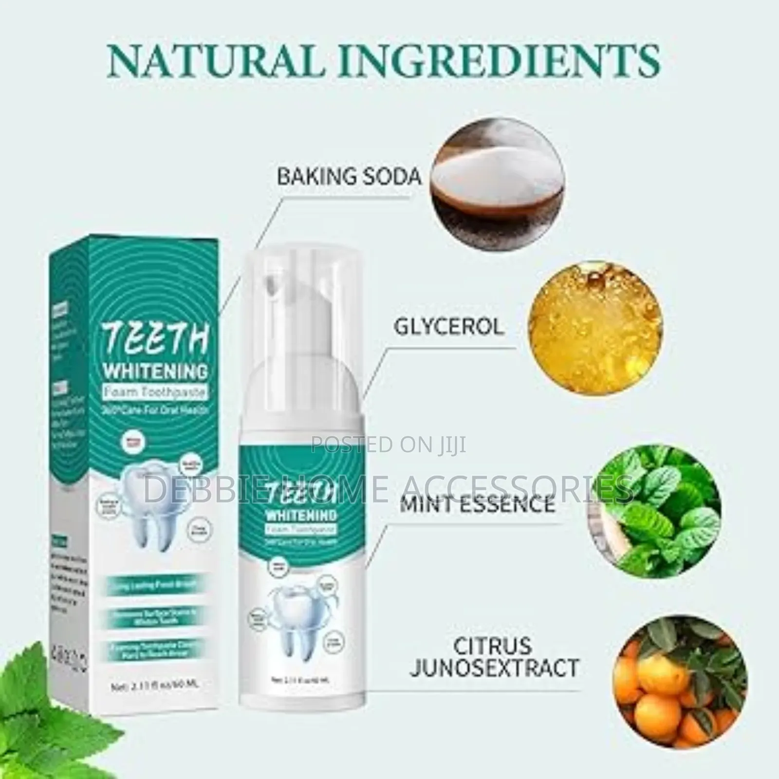 Teeth Whitening Foam Toothpaste.