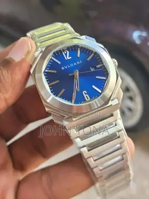 Bvlgari Octo Roma Automatic Watch With a Blue Dial
