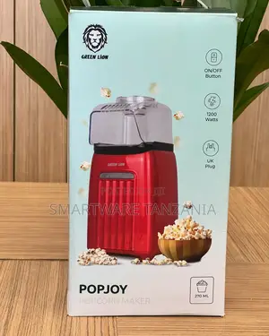 Green Lion Popjoy Popcorn Maker 1200w Hot Air Machine 270ml Red Uk
