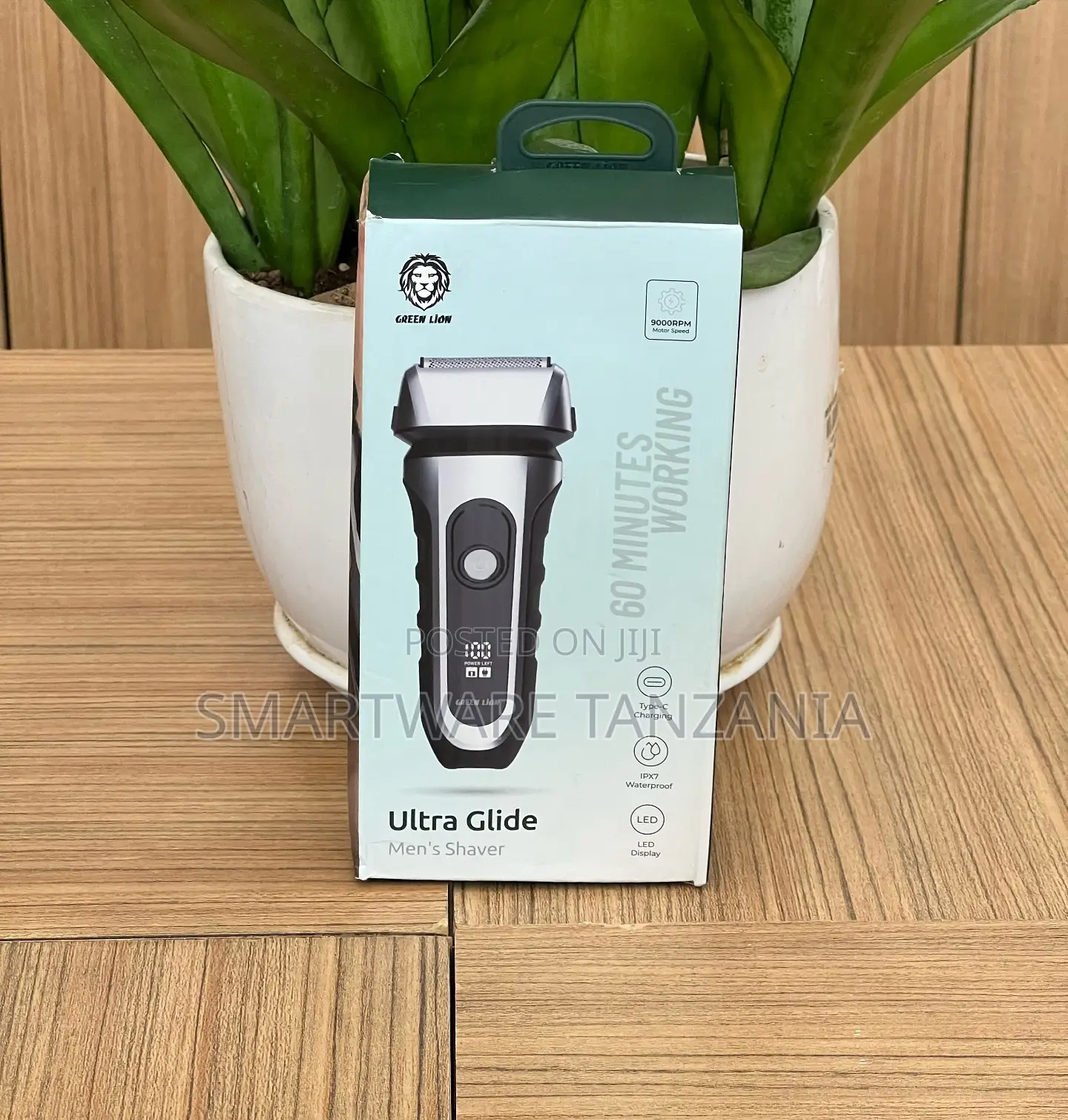 Green Lion Ultra Glide Mens Shaver 9000 RPM Waterproof Ipx7 Usb C Led