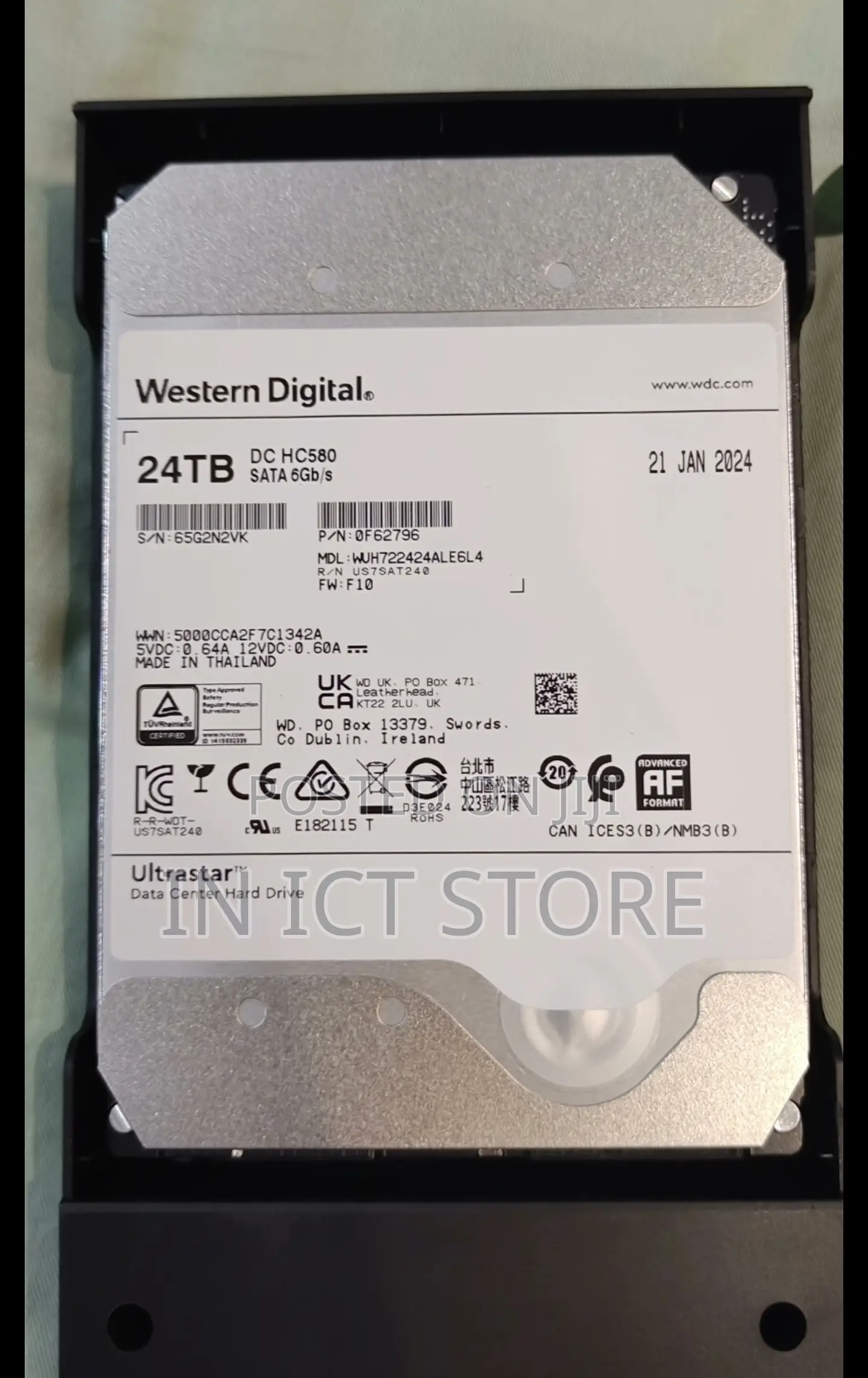 24 Tb Internal 3.5" Sata 6gb/S 7200 RPM HDD