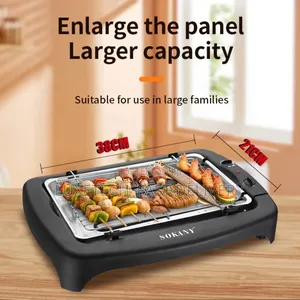 Sokany Electric Barbecue Grill With Non-Stick Cooking Surface