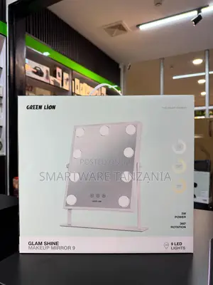 Green Lion Glam Shine Makeup Mirror 9 Led Lights 360 Rotation 5w
