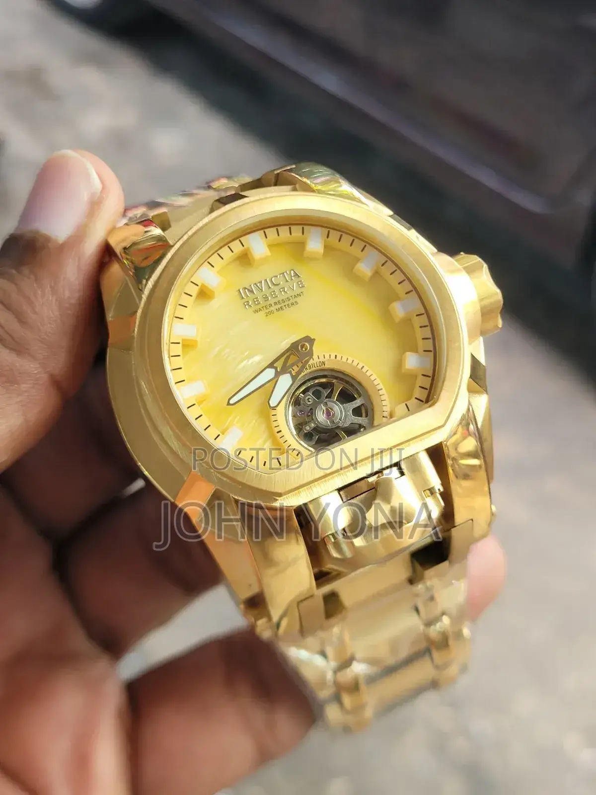 Invicta Reserve Tourbillon Hand Wind Men's Watch 28393 With Gold-Tone