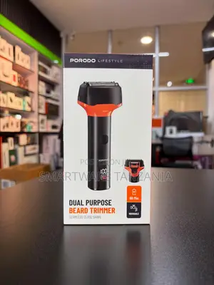 Porodo Dual Purpose Beard Trimmer Washable 60 Min Led Display Seamless