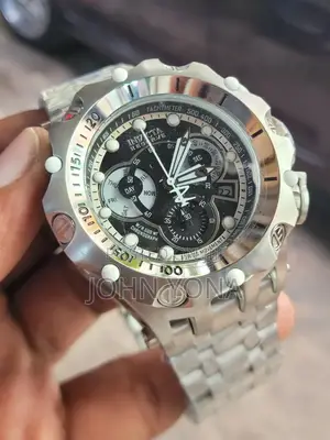 Invicta Reserve Venom Hybrid Watch With a Silver-Tone Black Dial