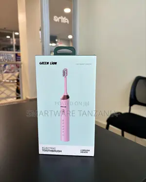 Green Lion Electric Toothbrush Pink 4 Brush Heads Rechargeable Sonic