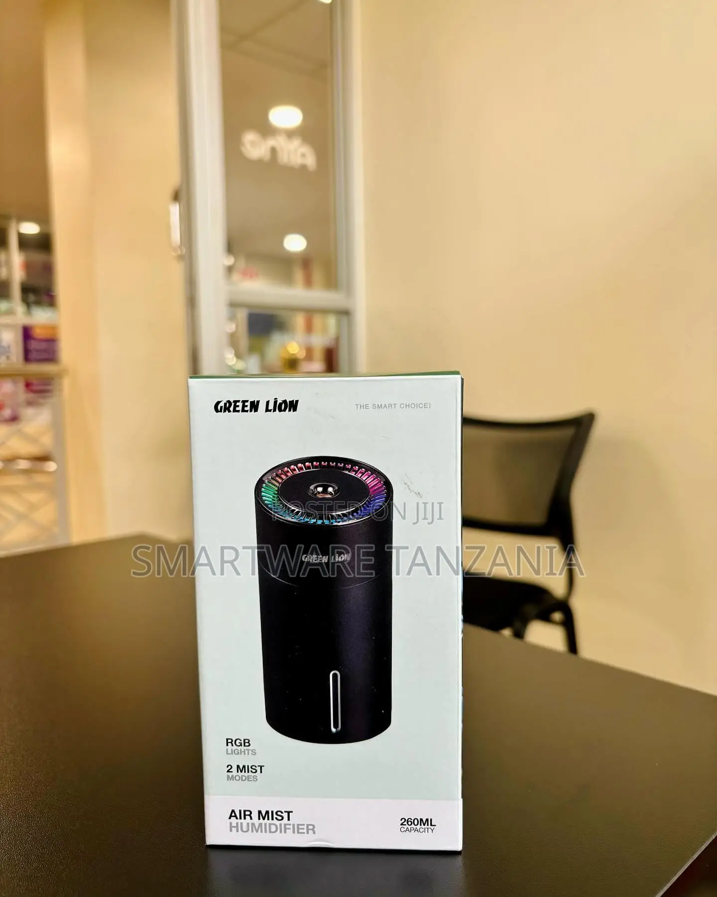 Green Lion Air Mist Humidifier 280ml RGB Lights 2 Mist Modes Compact