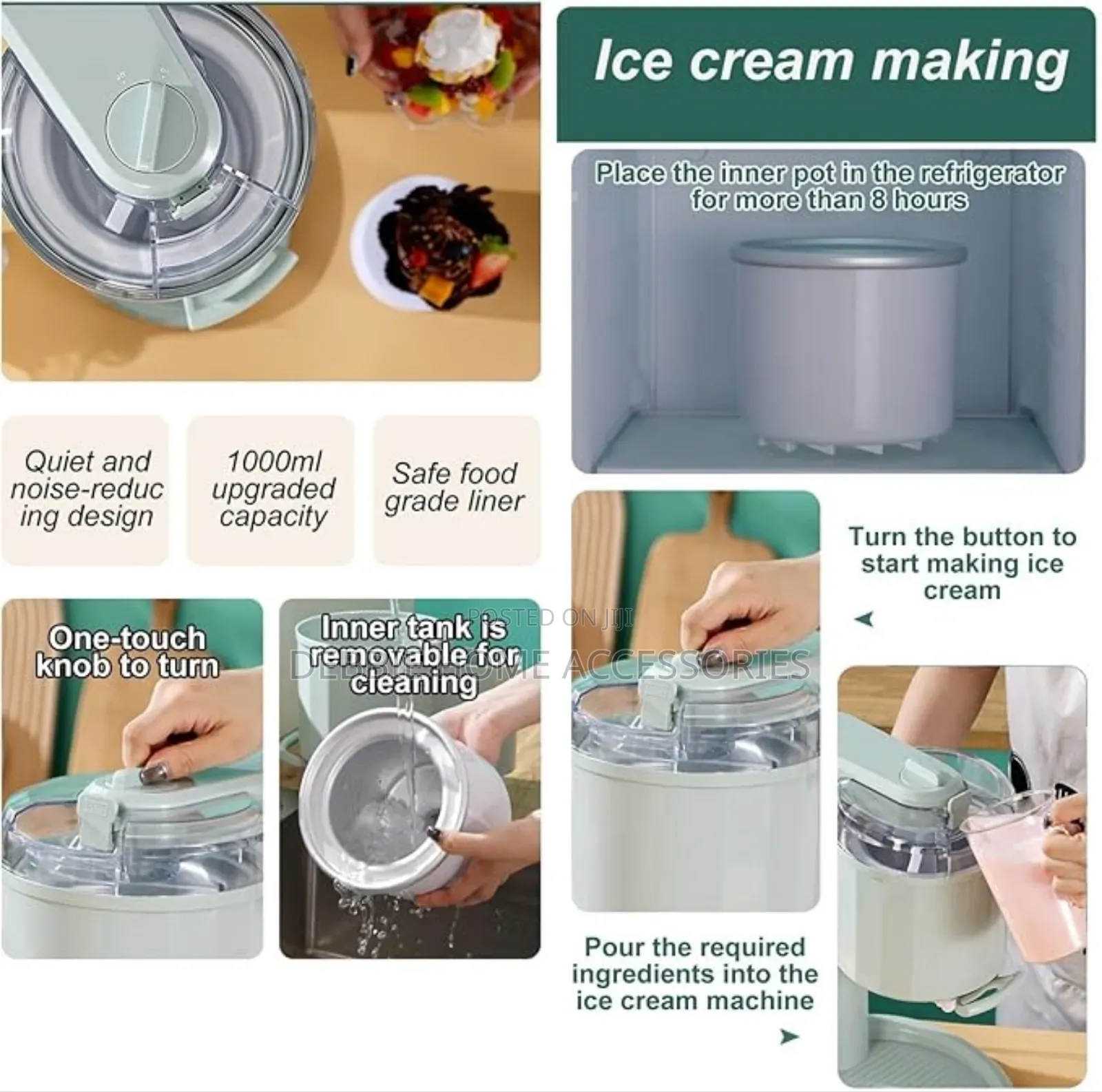 Automatic Ice Cream Maker. -1000mls