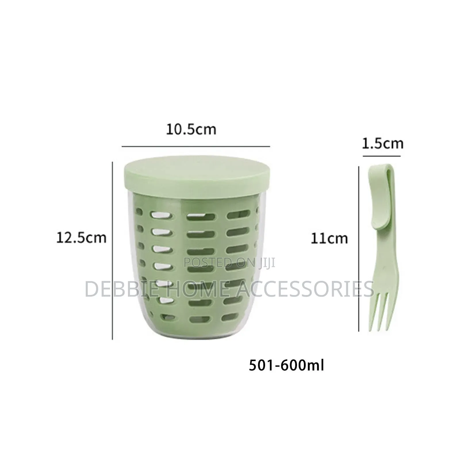 Salad Cup With Fork -600ml Breakfast Cup