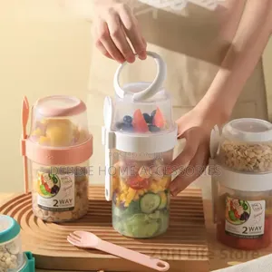 Portable Breakfast Cups School Lunch Box
