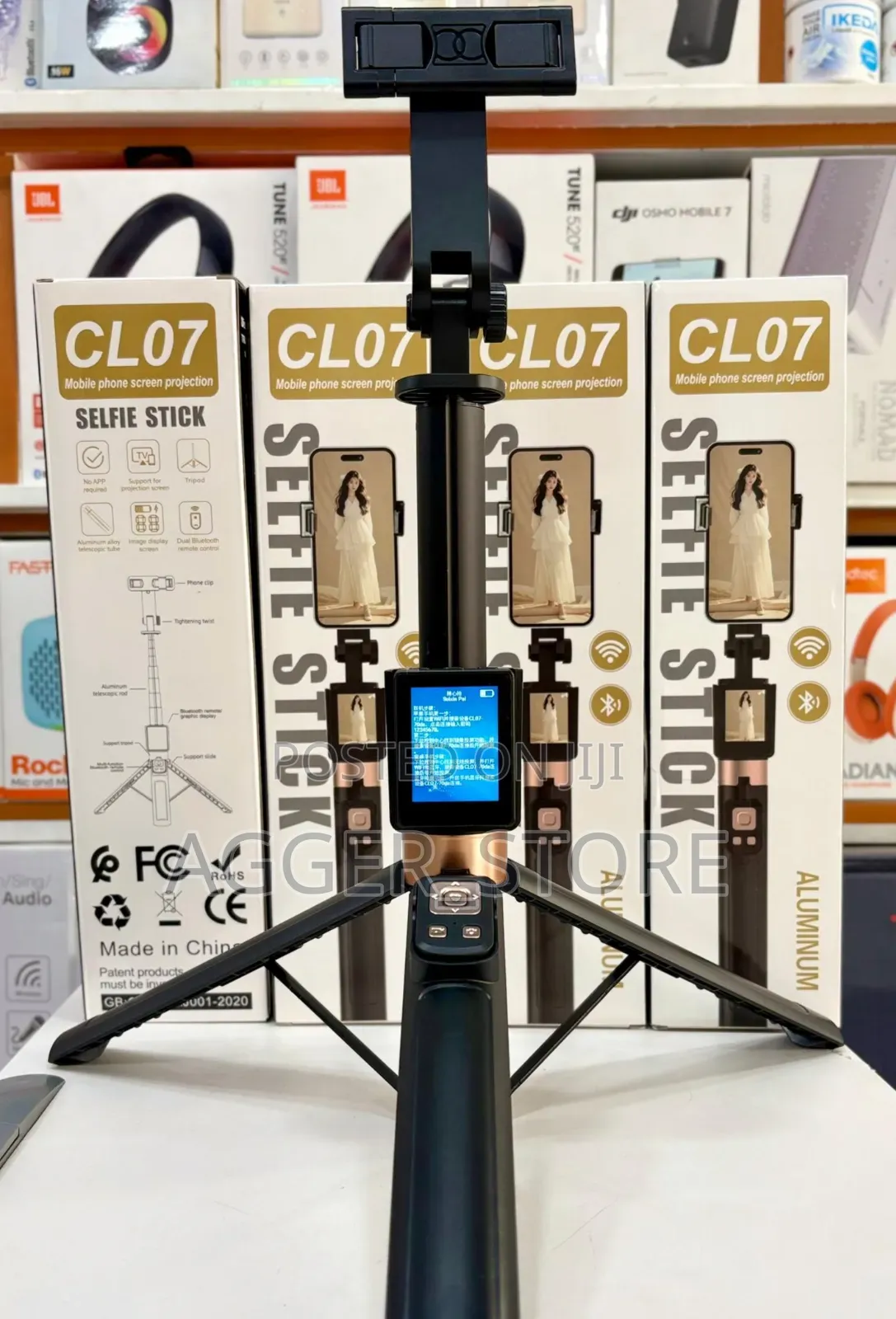 Cl07 Aluminium Display Tripod Selfie Stick