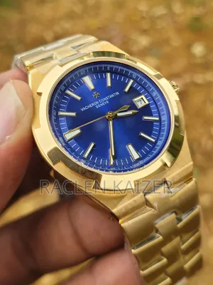 Vacheron Constantin Overseas Blue Dial Gold Case Watch