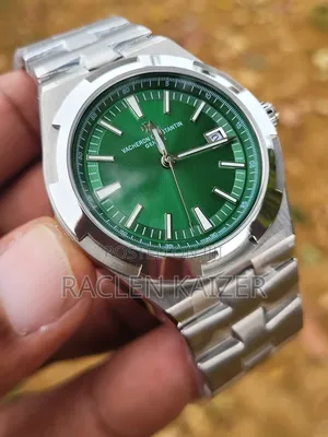 Vacheron Constantin Overseas Green Dial Silver Case Watch