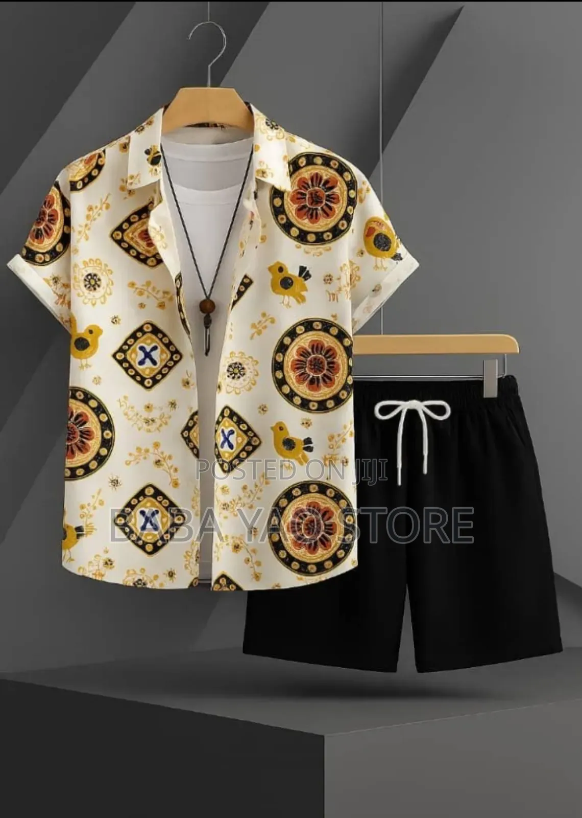 High-Grade Short-Sleeved Shirts and Short Pants Suits Summer Spring.