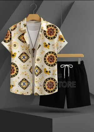 High-Grade Short-Sleeved Shirts and Short Pants Suits Summer Spring.