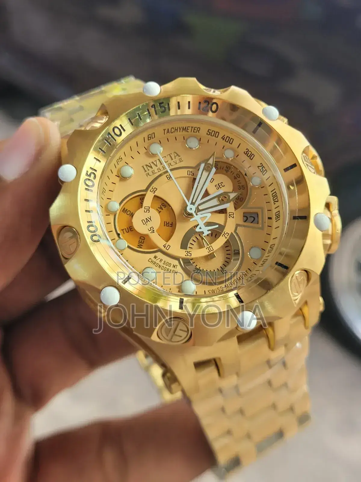Invicta Reserve Venom Chronograph Gold Dial Men's Watch 27792.