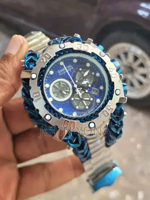 Invicta Reserve Gladiator Men's Watch With a Silver-Tone and Dark Blue