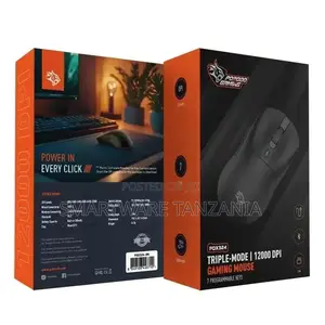 Porodo Gaming Triple-mode 12000 Dpi Gaming Mouse - Black