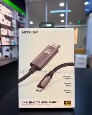 Green Lion Usb-C to Hdmi Cable 2m Braided Mirror Extend 30hz