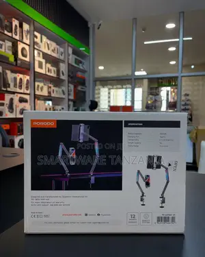 Porodo Lfs051 Multi-joint Aluminum Desk Mount 78cm Rgb Phone Tablet