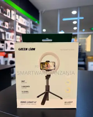 Green Lion Ring Light 6 Inch Selfie Stick Tripod 48 Led 360 Rotation