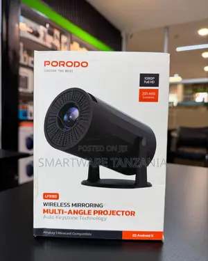 Porodo Lfs102 Wireless Mirroring Multi-Angle Projector 1080p 200 Ansi