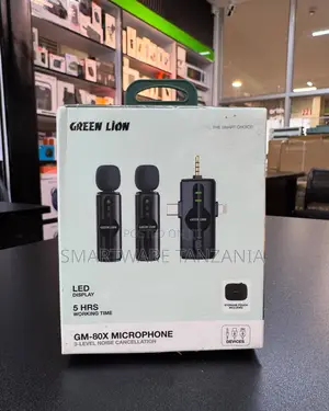 Green Lion Gm-80x Wireless Microphone 3-Level Noise Cancellation 5hrs