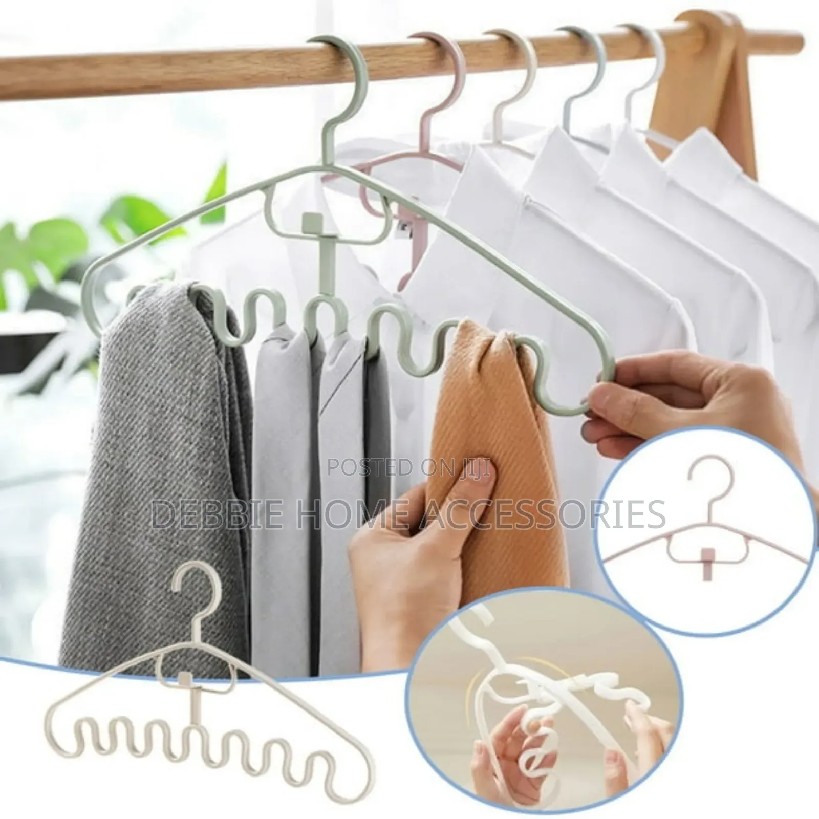 Multi-Port Clothes Hangerk (3pcs)