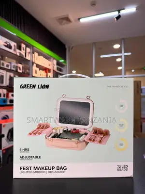 Green Lion Fest Makeup Bag 72 Led Lights 5 Hours Battery Organizer