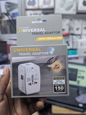 All-in-One Universal Multiplug Travel Adapter With a Usb Port