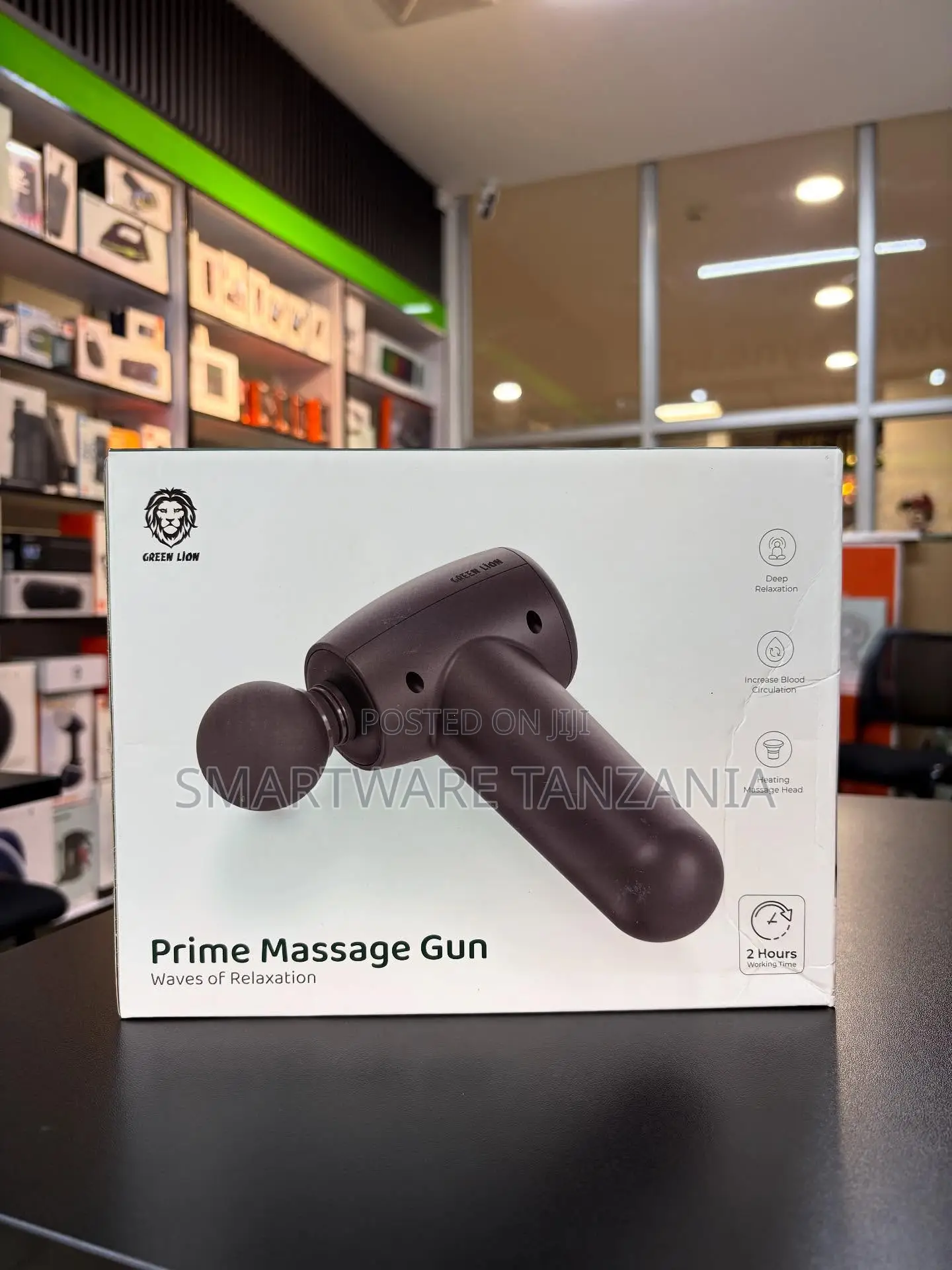 Green Lion Prime Massage Gun Deep Tissue 2 Hours Heating Head